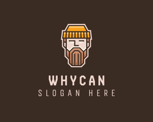 Hipster Lumberjack Beard Logo