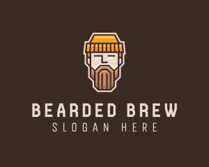 Hipster Lumberjack Beard logo design