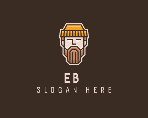 Geometric - Hipster Lumberjack Beard logo design