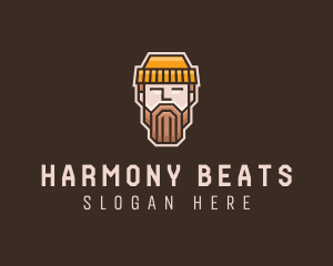 Artist - Hipster Lumberjack Beard logo design