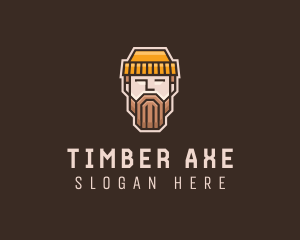 Lumberjack - Hipster Lumberjack Beard logo design