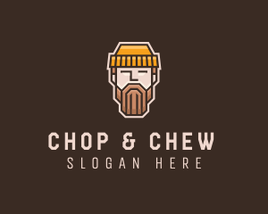 Hipster Lumberjack Beard logo design