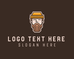 Hipster Lumberjack Beard Logo