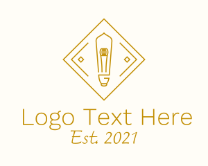 Diamond Light Bulb logo design