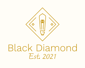 Diamond Light Bulb logo design