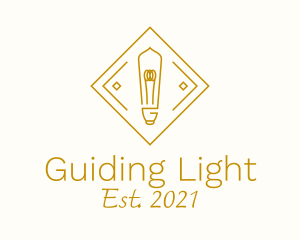 Diamond Light Bulb logo design