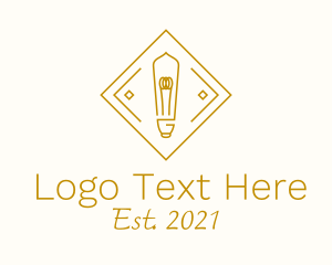 Lighting - Diamond Light Bulb logo design