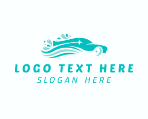 Teal - Clean Car Sparkle logo design