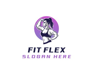 Woman Strong Fitness logo design