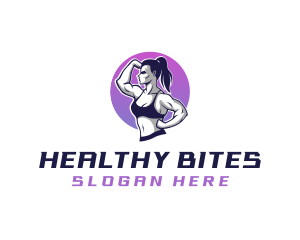 Woman Strong Fitness logo design