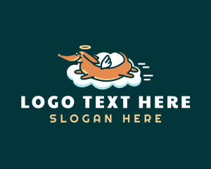 Holy - Angel Dog Pet logo design