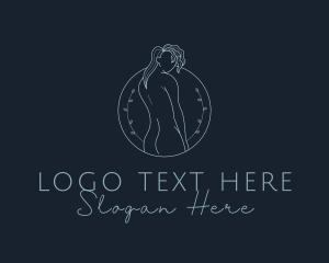 Adult - Sexy Woman Floral logo design