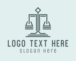 Court House - Law Justice Scale logo design