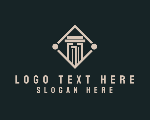 Construction Column Pillar Logo