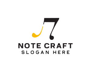 Note - Musical Note Band logo design