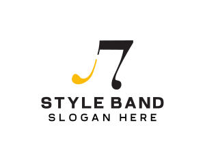 Musical Note Band logo design