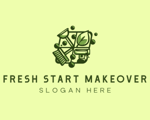  Leaf Cleaning Service logo design