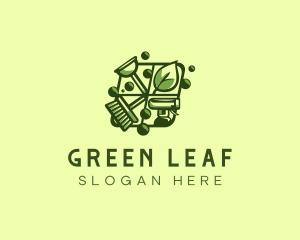  Leaf Cleaning Service logo design