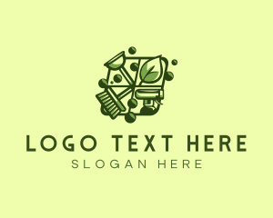  Leaf Cleaning Service logo design