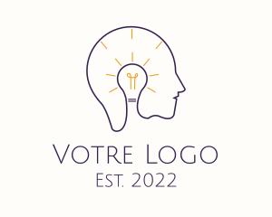 Psychology - Light Bulb Mental Health logo design