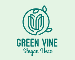 Green Wellness Plant logo design