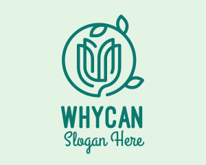 Organic Farm - Green Wellness Plant logo design