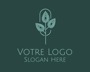 Blue Leaf Monoline Logo
