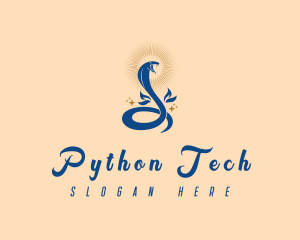 Python - Mystical Serpent Snake logo design