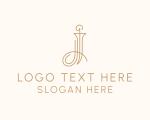 Legal - Stylish Column Scribble logo design