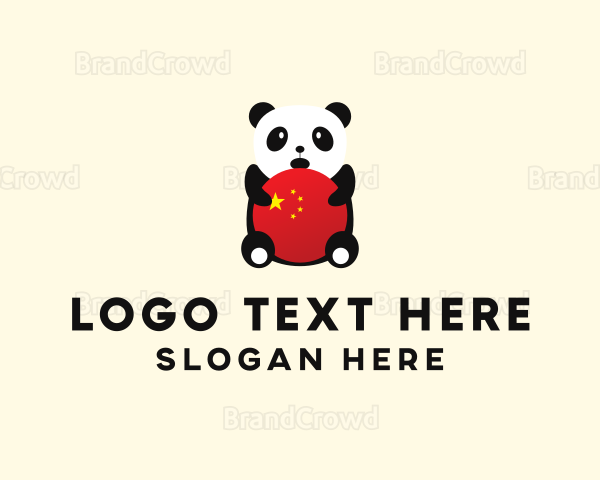 Panda China Symbol Logo