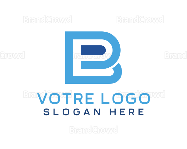 Blue Outline B Logo