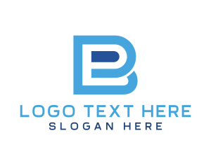 Food - Blue Outline B logo design