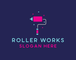 Roller - Baby Bottle Milk Roller logo design