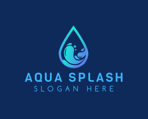 Wave Water Splash logo design