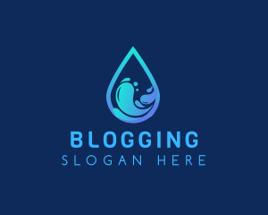 Drinking Water - Wave Water Splash logo design