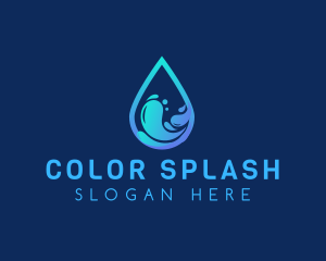 Wave Water Splash logo design