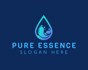 Pure - Wave Water Splash logo design