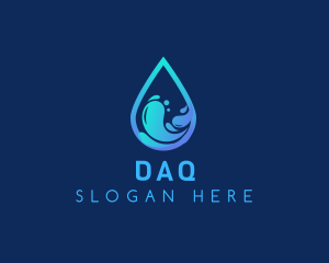 Eco - Wave Water Splash logo design
