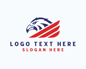 Fly - Eagle America Stripes logo design