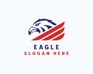 Eagle America Stripes logo design