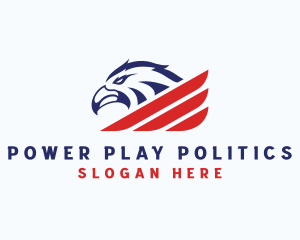 Politics - Eagle America Stripes logo design