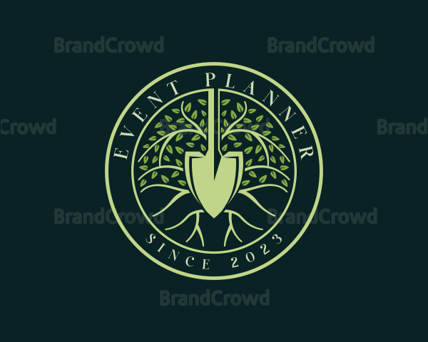 Shovel Plant Gardening Logo