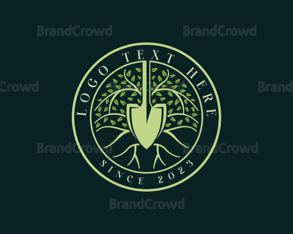 Shovel Plant Gardening Logo