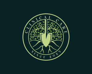 Shovel Plant Gardening logo design