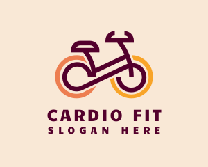 Cardio - Bicycle Cycling Exercise logo design