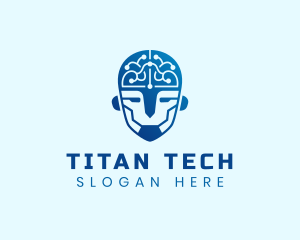 AI Cyborg Digital Tech logo design