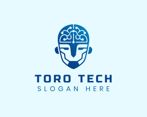 AI Cyborg Digital Tech logo design