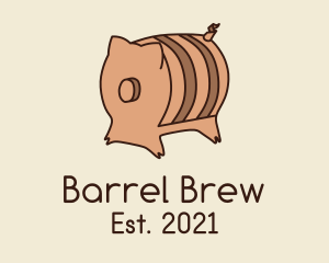 Keg - Pig Beer Barrel logo design