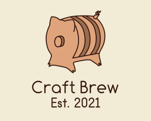 Pig Beer Barrel logo design