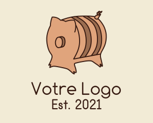 Pig - Pig Beer Barrel logo design